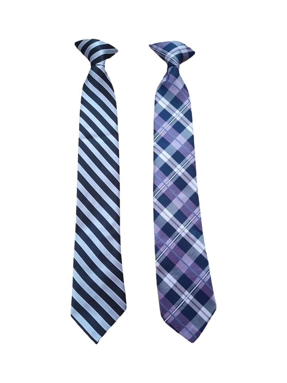 Boys Black and Purple Pattern Tie Duo - Classic School & Event Set